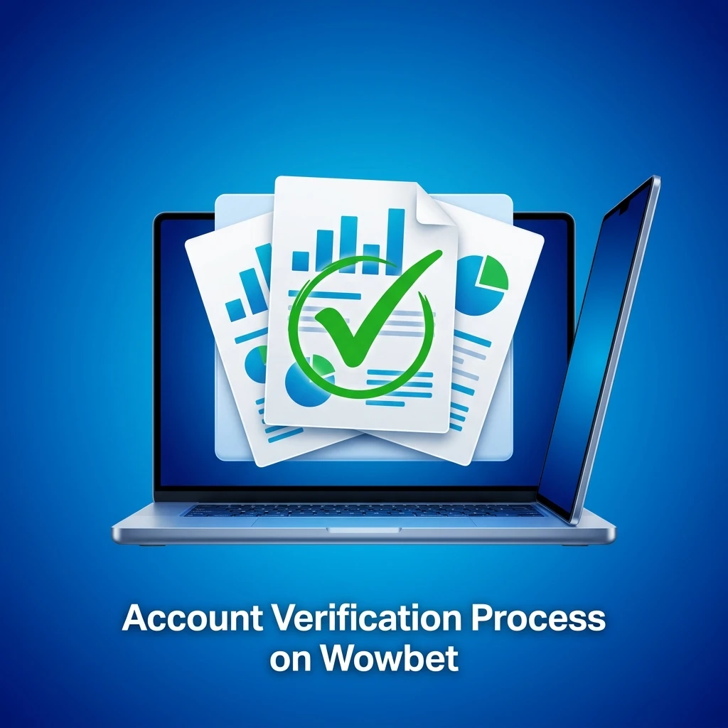 Wowbet account verification process showing steps to submit ID, proof of address, and payment method for approval