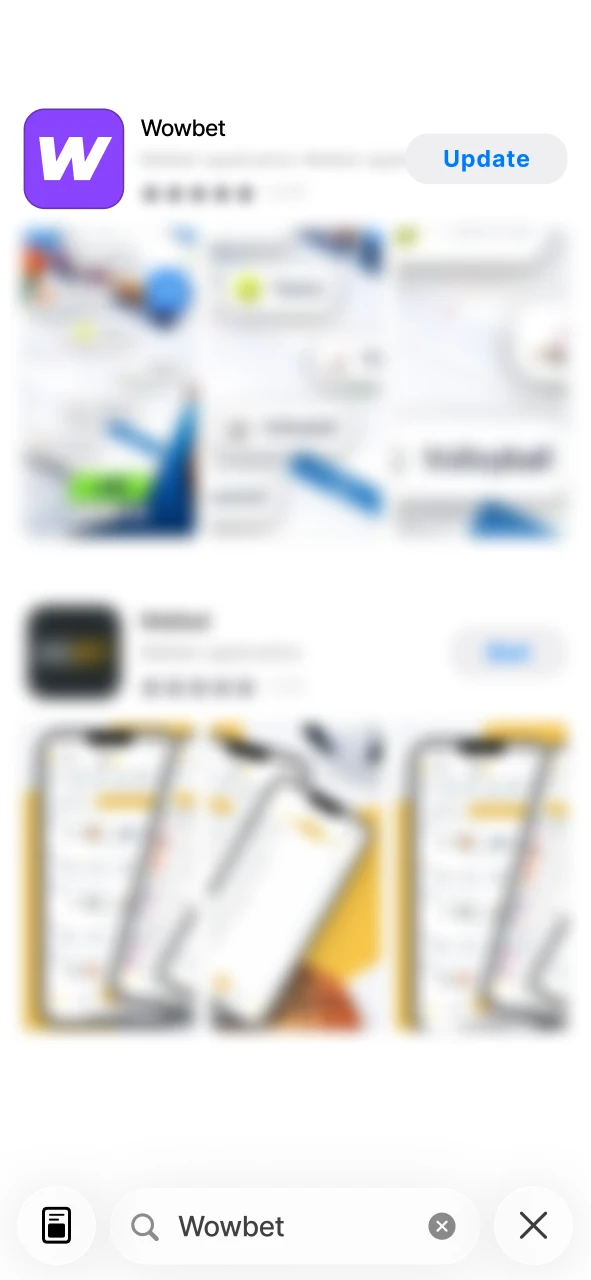 Find the Wowbet app page in the App Store.