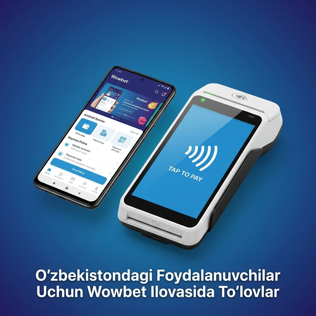 Wowbet ilovasida Click, UZCard, HUMO, PayMe orqali to'lov usullari, minimal depozit 10 000 so'm
