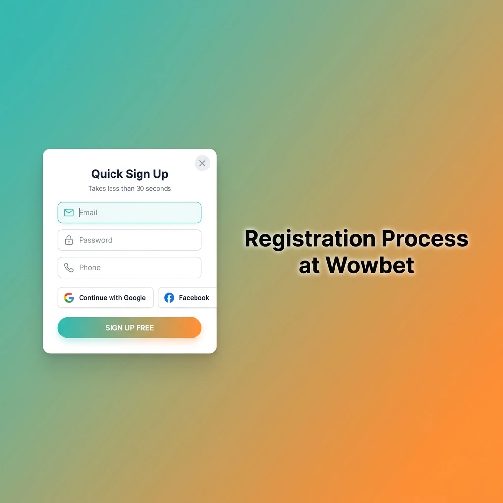 Wowbet registration process steps for new users to claim welcome bonus up to 1,212,416 UZS in Uzbekistan