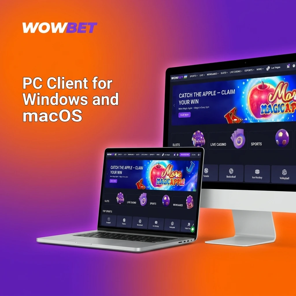 Wowbet browser-based platform accessible on Windows and macOS without a dedicated desktop app installation