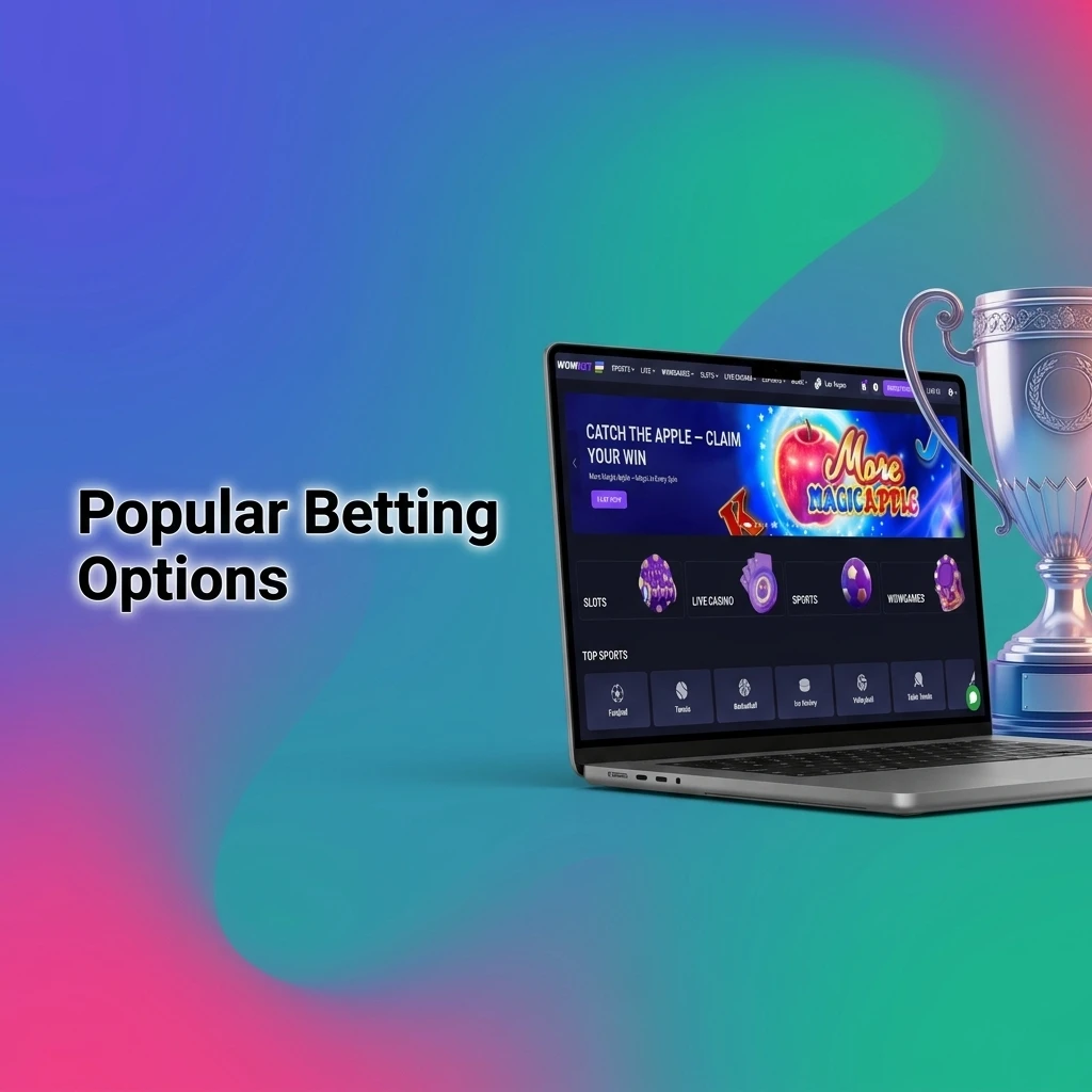 Popular betting options on Wowbet including live betting, pre-match, and multi express bets for sports wagering
