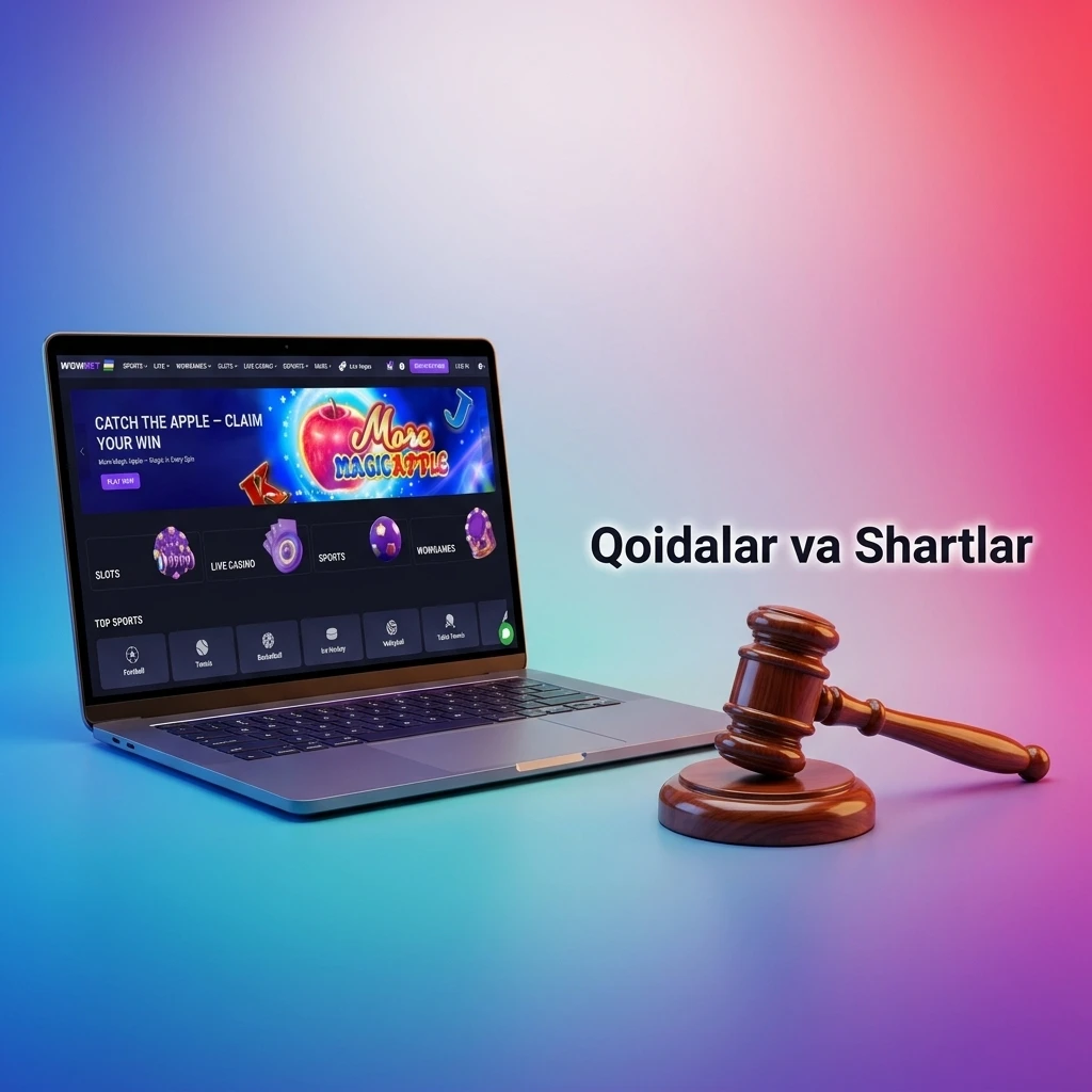 Wowbet qoidalari: yosh chegarasi, hisob shartlari, bonus talablari va shaxsiy ma'lumotlar haqida asosiy qoidalar